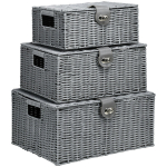 3-kastiga hoiukastid kaanega, 18L, 12L, 7L, hall