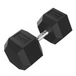 Sporditarbed, TUNTURI Platinum, kuusnurkse kujuga kummist hantlid, 50 kg, 1 tk.
