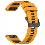 &bdquo;BestAccessories&ldquo;, rihm G. Fenix 5 6 7 8 47 mm / Instinct 1 2 / Epix 1 2 Pro, v&auml;rv oranž&ndash;must