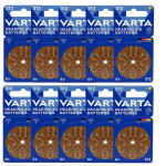 Varta 312 (PR41) kuuldeaparaadi patareid 10x6 tk, 60 tk.