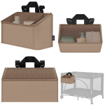 Lastevoodi k&uuml;lgmine korralduskapike Lionelo Sidepocket Medium Beige