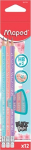 Blackpeps Pastel HB pliiats koos kustutuskummiga (12tk) MAPED