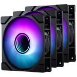 PHANTEKS M25 Gen2 PWM D-RGB Fan, 3-Pack, 140mm, Black