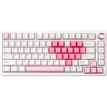 B75 PRO juhtmevaba mehaaniline klaviatuur, 75% m&auml;nguklaviatuur, toetavad hot swap kohandatud klahvid, RGB valgustusefektid, Bluetooth/Type-C/2.4G valge s&uuml;damekuju