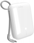 Akupank Valge v&auml;line aku integreeritud USB-C kaabliga Puro Power Link 10 Plus