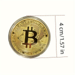 4&times;0.15cm V&otilde;lts Bitcoin Virtuaalne M&auml;lestusm&uuml;nt Kunsti Kingitus M&auml;rk, Sidabrinis
