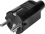Sirge pistik 230v 16a maandusega Uni-schuko must