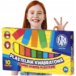 Plastiliin Astra, 10 v&auml;rvi, pehme ja mittekleepuv