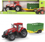Roheline traktor haagisega Askato 26166