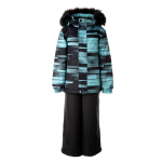 Huppa Poiste talvekomplekt DANTE 1, ice blue pattern/ dark gray