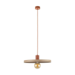 Sila metallist ripplamp, punane, 40cm, E27