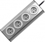 M&ouml;&ouml;bli k&ouml;&ouml;gi elektripistik Virone Fs-2, 4x2p+z, Inox, 1,5m