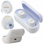 Tonsil T45bt juhtmevabad Tws k&otilde;rvaklapid, Bluetooth 5.2, valge, laadimis&uuml;mbrisega