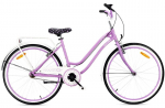 Naiste linnaratas 26 tolli 26x1.95, pakiraami ja tugijalaga, lilla Heart Bike Sun Baby