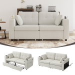 Kaheisteline diivan, 2 sahtlit, USB, 172x75x82 cm