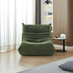 Nurgaline oakott tugitool, ergonoomiline lazy floor sofa lounge tool ilma k&auml;etugedeta, mugav &uuml;ksik tugitool elutuppa, magamistuppa, kontorisse, techno kangas, roheline