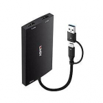 Adapter - Lindy USB Type A/C kahekordne HDMI 4K60 muundur 100W