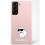Telefoni&uuml;mbris Original Karl Lagerfeld Silicone Choupette - Samsung Galaxy S23 Ultra, roosa