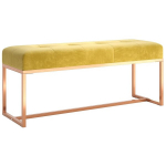 vidaXL pink, sinepikollane, 110 x 36 x 45 cm, samet