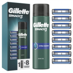 Raseerija terad Gillette Mach3, 8 tk + Mach3 geel 200ml