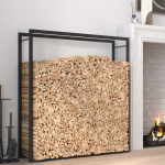 vidaXL k&uuml;ttepuude rest, mattmust, 110x28x116 cm, teras