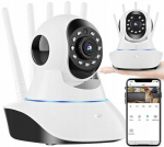 Juhtmeta p&ouml;&ouml;rlev kaamera &ouml;&ouml;režiimi 360&deg; WiFi 5 antenniga