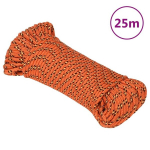vidaXL paadik&ouml;is, oranž, 5 mm, 25 m, pol&uuml;prop&uuml;leen