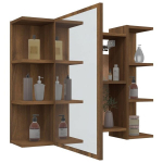 vidaXL vannitoa peegelkapp, pruun tamm, 80 x 20,5 x 64 cm, tehispuit