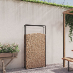 vidaXL k&uuml;ttepuude rest, mattmust, 110x28x214 cm, teras