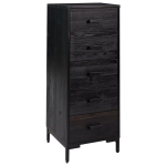 vidaXL kummut, must, 42 x 35 x 110 cm, m&auml;nnipuit, Juoda