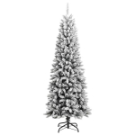 vidaXL kunstkuusk lumiste okstega, 210 cm, PVC ja PE