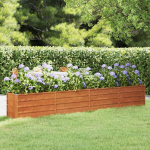 vidaXL taimekast, hall, 320x40x45 cm, Corten-teras