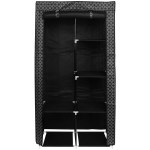 Tekstiilist riidekapp Saska Garden Ornament, 88x46x170 cm, must