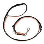 Lilledega reguleeritav koerte jalutusrihm Amibelle, oranž, M