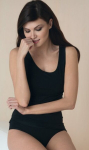 Laiade &otilde;lapaeltega s&auml;rk Bellissima Cotton nero