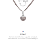 Ripats frosted ahhaat pall, 18x14 mm (silver)