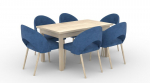 K&ouml;&ouml;gim&ouml;&ouml;bli komplekt ADRK Furniture 82 Rodos, sinine/pruun