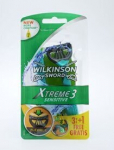 &Uuml;hekordsed raseerijad meestele Wilkinson Sword Xtreme 3 Sensitive, 3+1 tk
