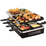 Russell Hobbs Raclette Appliance - 26280-56 - 3 in 1 Multifunction - 8 People - 1400W - Cooking Stone - Reversible Grill