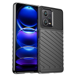Thunder Case kaitse&uuml;mbris Xiaomi Redmi Note 12 Pro+ silikoonist, musta v&auml;rvi.