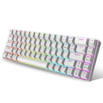 Klaviatuur Royal Kludge RK G68, Red Switches, Valge
