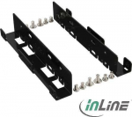 InLine Two 2.5" HDD / SSD to 3.5" HDD size Braket Kit only Bracket and Screws, Black (39950L)