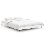 vidaXL voodiraam, valge, 135x190 cm, teras ja tehispuit