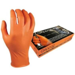 &Uuml;hekordsed nitriilkindad M-Safe Grippaz 246OR, 50tk, paksus 0,15mm, oranžid, suurus 8/M, 8