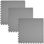 Vahtplastimatt Humbi 3 tk tumehall 62 x 62 x 1 cm
