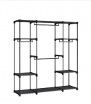 Riidekapp avatud riiulitega, 43 x 151 x 166 cm, must