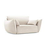 Velvetist tugitool Vanda, 128x100x85 cm, helebeež v.