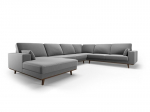 Panoraam parempoolne nurgadiivan velvetist Hebe, 6 istekohta, hall