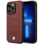 Dėklas BMW BMHMP14X22RPSR iPhone 14 Pro Max 6.7 bordo/burundy nahkist istme MagSafe