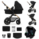 Universaalne jalutusk&auml;ru Kinderkraft Moov 2 4in1 Eva, pure black